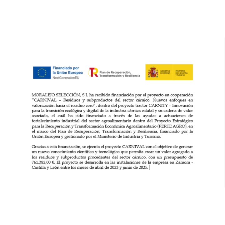 CARNIVAL – Residuos y subproductos del sector cárnico. Nuevos enfoques en valorización hacia el residuo cero. CARNIVAL – Residuos y subproductos del sector cárnico. Nuevos enfoques en valorización hacia el residuo cero.